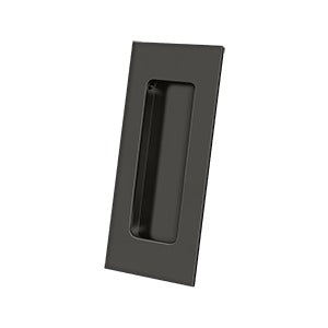 Deltana Jaladera Empotrada Rectangular de Uso Rudo 4" — Bronce Aceitado