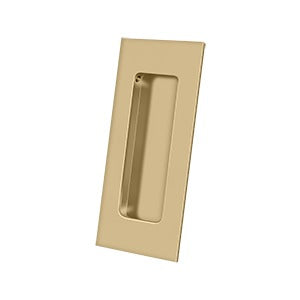 Deltana Jaladera Empotrada Rectangular de Uso Rudo 4" — Níquel Pulido