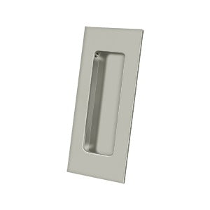 Deltana Jaladera Empotrada Rectangular de Uso Rudo 4" — Níquel Satinado