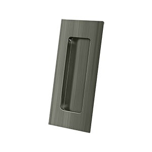 Deltana Jaladera Empotrada Rectangular de Uso Rudo 4" — Níquel Antiguo Mate