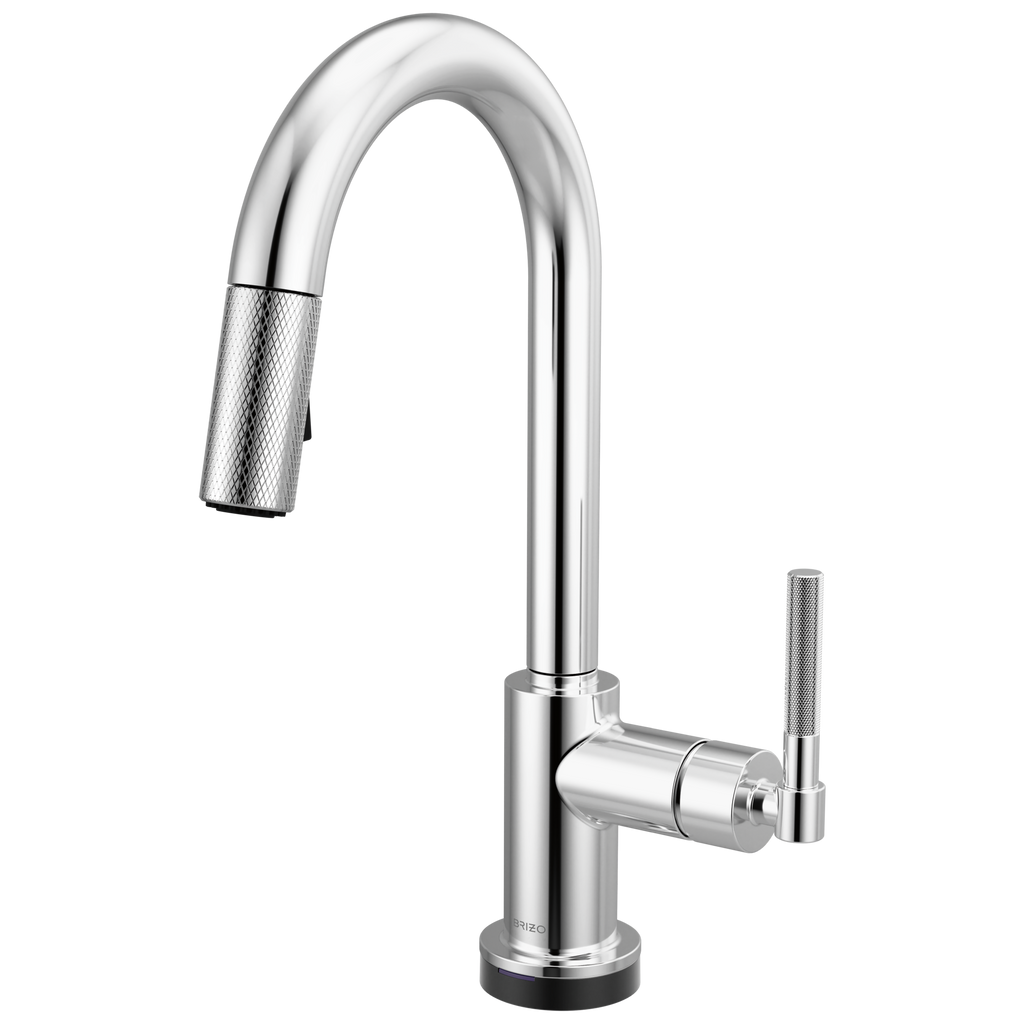 Brizo Litze Mezcladora Prep Extraíble SmartTouch® — Surtidor en Arco, Manija Knurled — Cromo