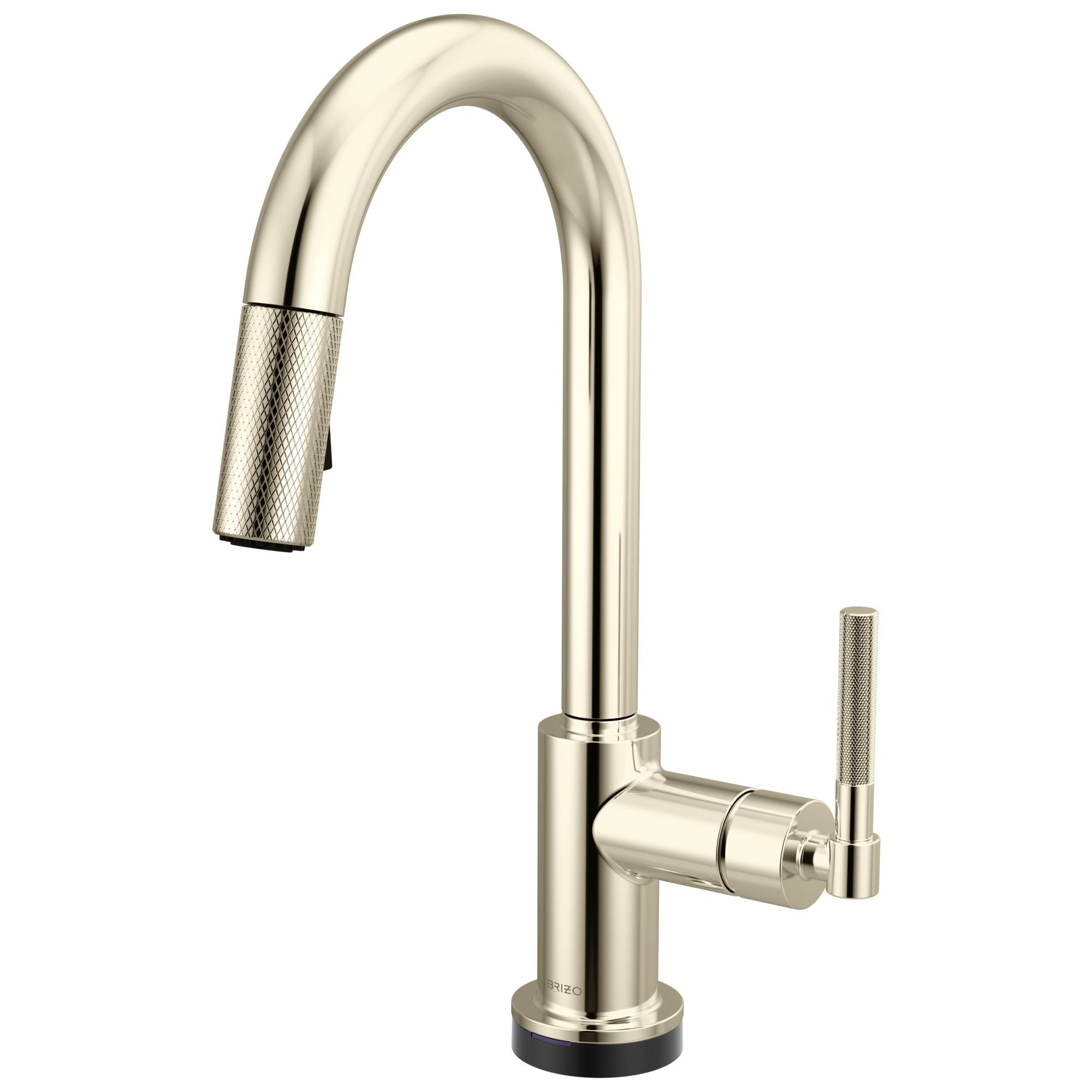 Brizo Litze Mezcladora Prep Extraíble SmartTouch® — Surtidor en Arco, Manija Knurled — Níquel Pulido