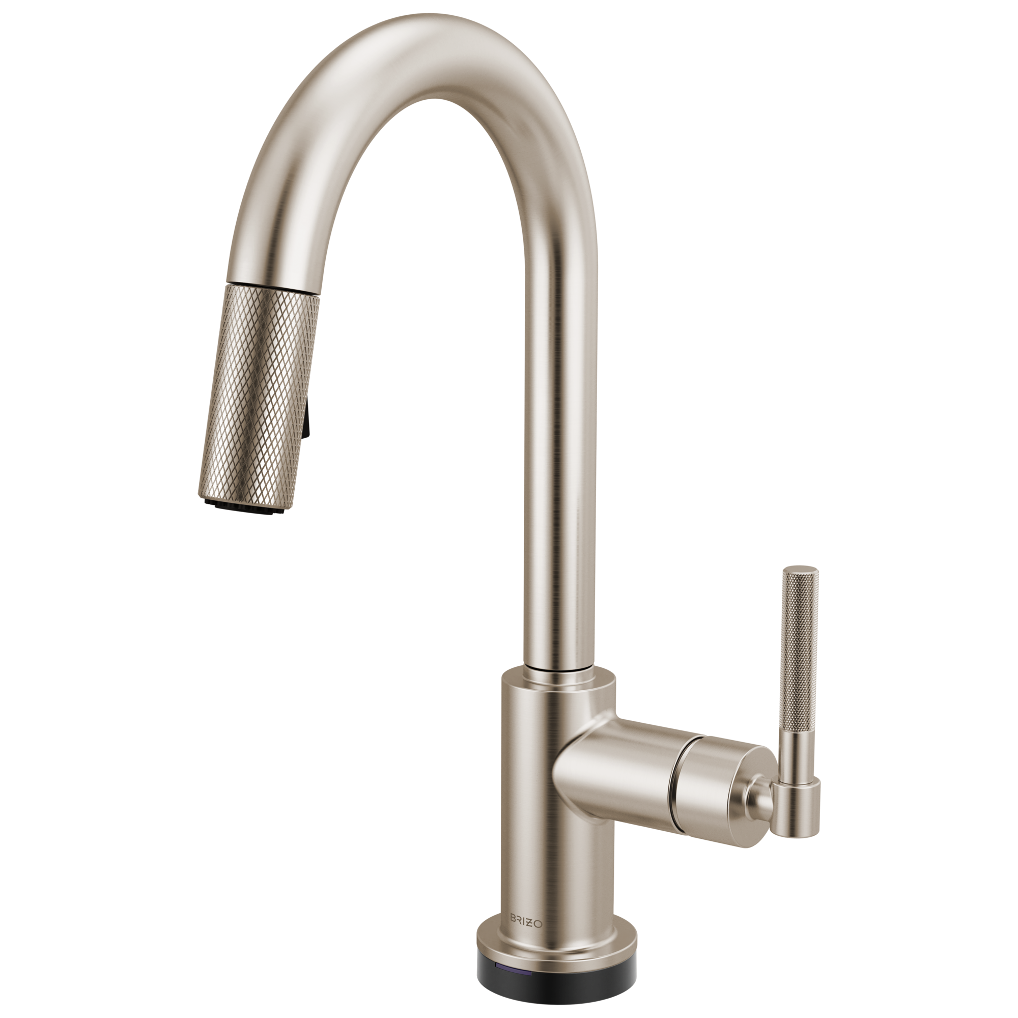 Brizo Litze Mezcladora Prep Extraíble SmartTouch® — Surtidor en Arco, Manija Knurled — Acero Inoxidable