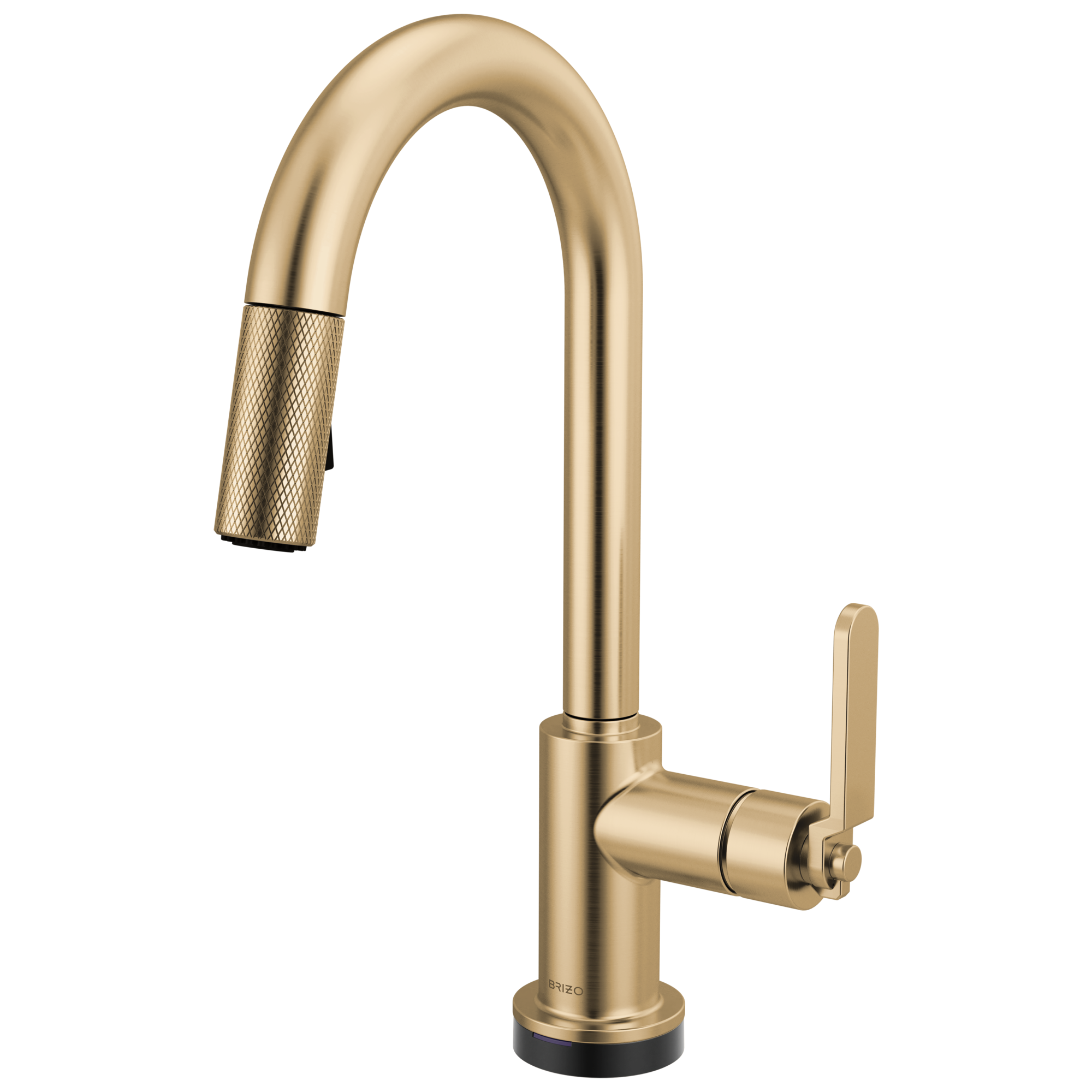 Brizo Litze Mezcladora Prep Extraíble SmartTouch® — Surtidor en Arco, Manija Industrial — Oro Luxe