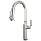 Brizo Faircroft Mezcladora Prep Extraíble SmartTouch® — Surtidor en Arco — Acero Inoxidable — Manija Industrial