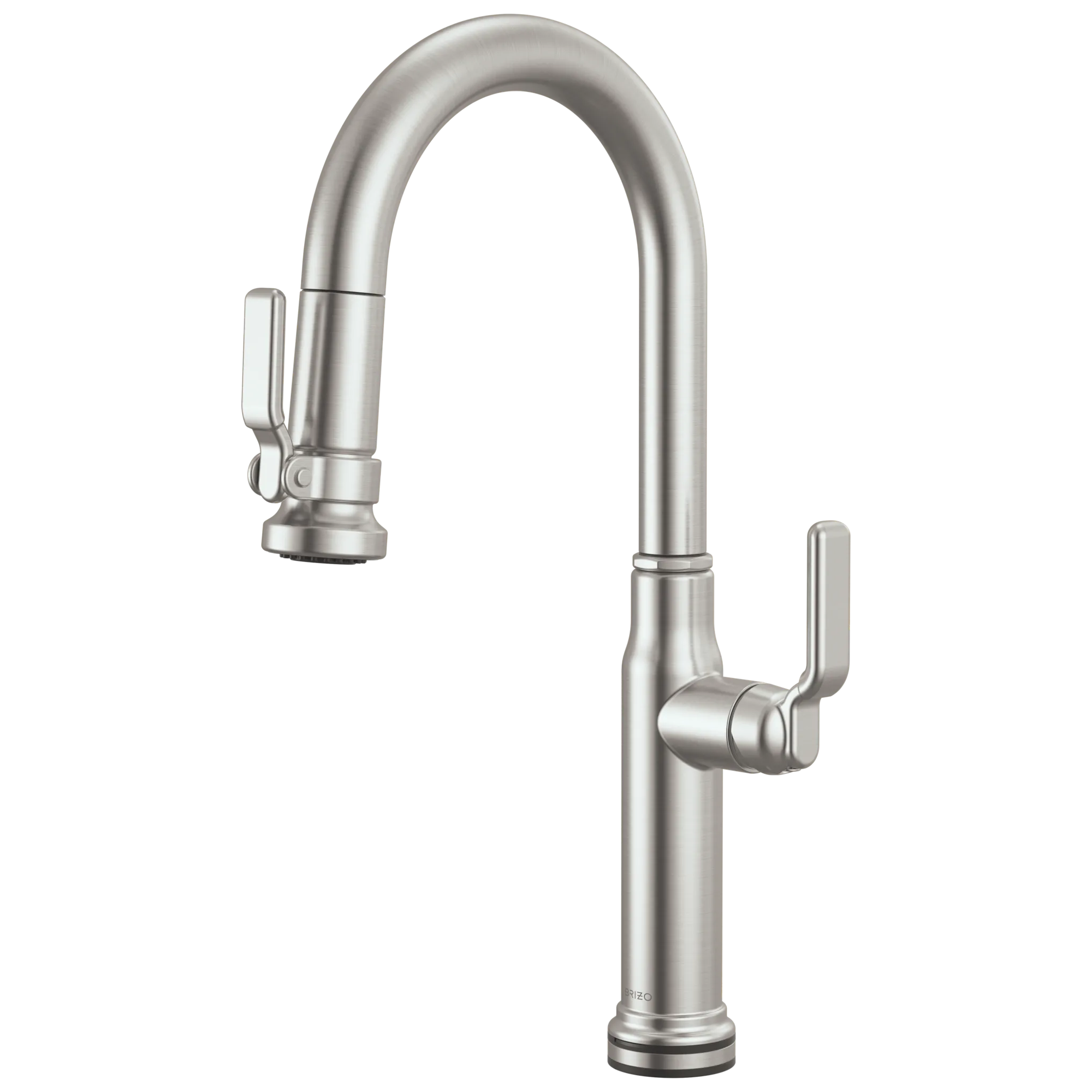 Brizo Faircroft Mezcladora Prep Extraíble SmartTouch® — Surtidor en Arco — Acero Inoxidable — Manija Industrial