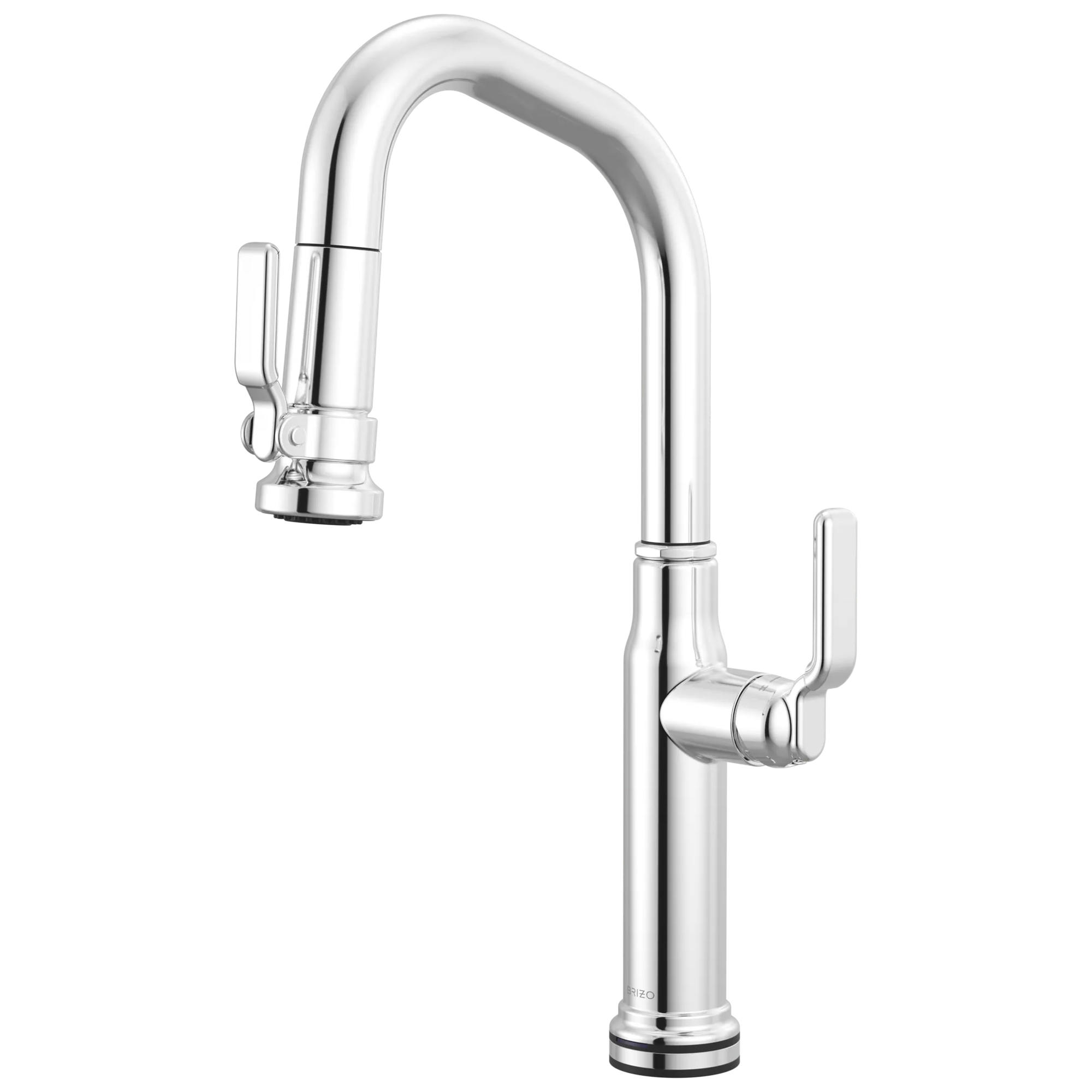 Brizo Faircroft Mezcladora Prep Extraíble SmartTouch® — Surtidor en Ángulo — Cromo — Manija Industrial