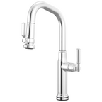 Brizo Faircroft Mezcladora Prep Extraíble SmartTouch® — Surtidor en Ángulo — Cromo — Manija Coin Edge