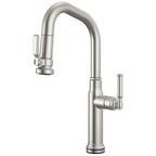 Brizo Faircroft Mezcladora Prep Extraíble SmartTouch® — Surtidor en Ángulo — Acero Inoxidable — Manija Coin Edge