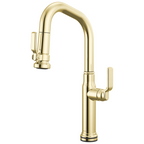 Brizo Faircroft Mezcladora Prep Extraíble SmartTouch® — Surtidor en Ángulo — Latón sin Laca — Manija Industrial