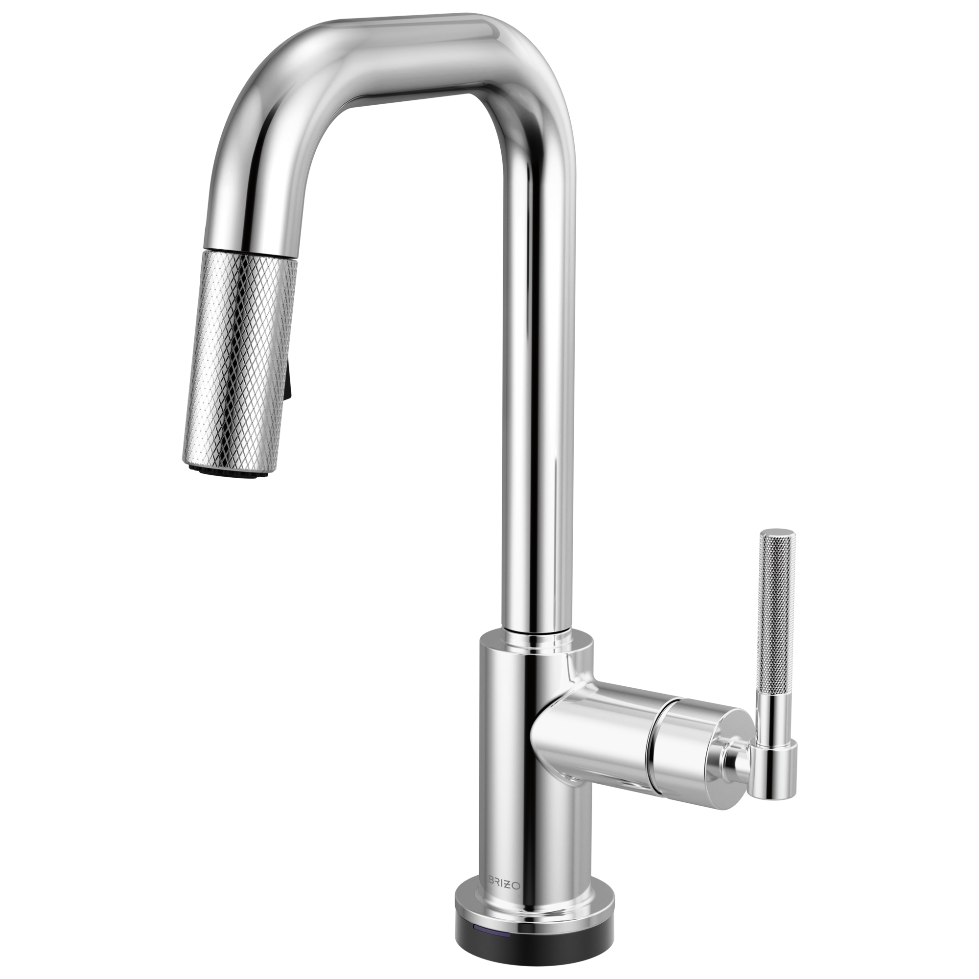 Brizo Litze Mezcladora Prep Extraíble SmartTouch® — Surtidor Cuadrado, Manija Knurled — Cromo