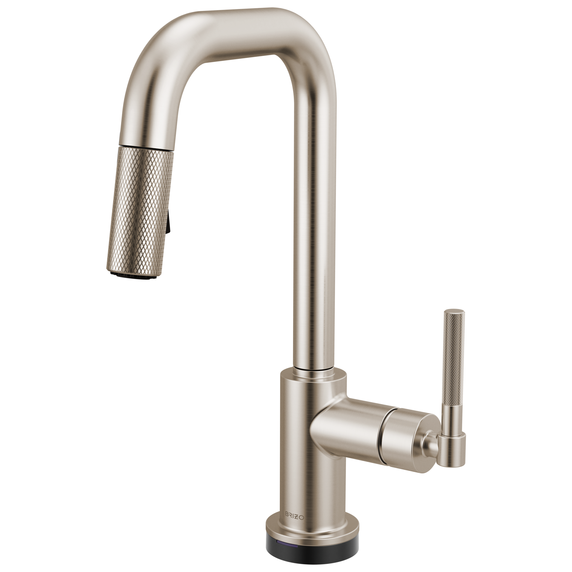 Brizo Litze Mezcladora Prep Extraíble SmartTouch® — Surtidor Cuadrado, Manija Knurled — Acero Inoxidable