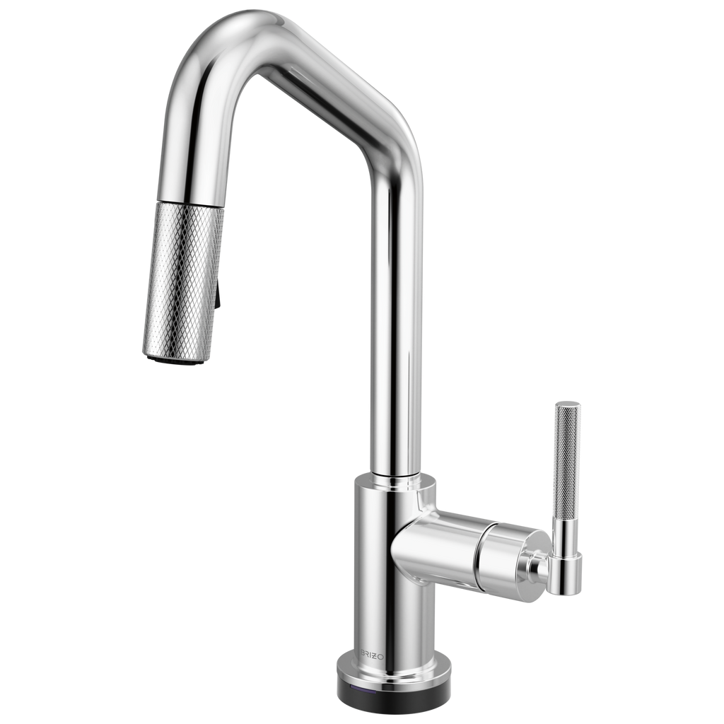 Brizo Litze Mezcladora Prep Extraíble SmartTouch® — Surtidor en Ángulo, Manija Knurled — Cromo