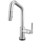 Brizo Litze Mezcladora Prep Extraíble SmartTouch® — Surtidor en Ángulo, Manija Knurled — Cromo