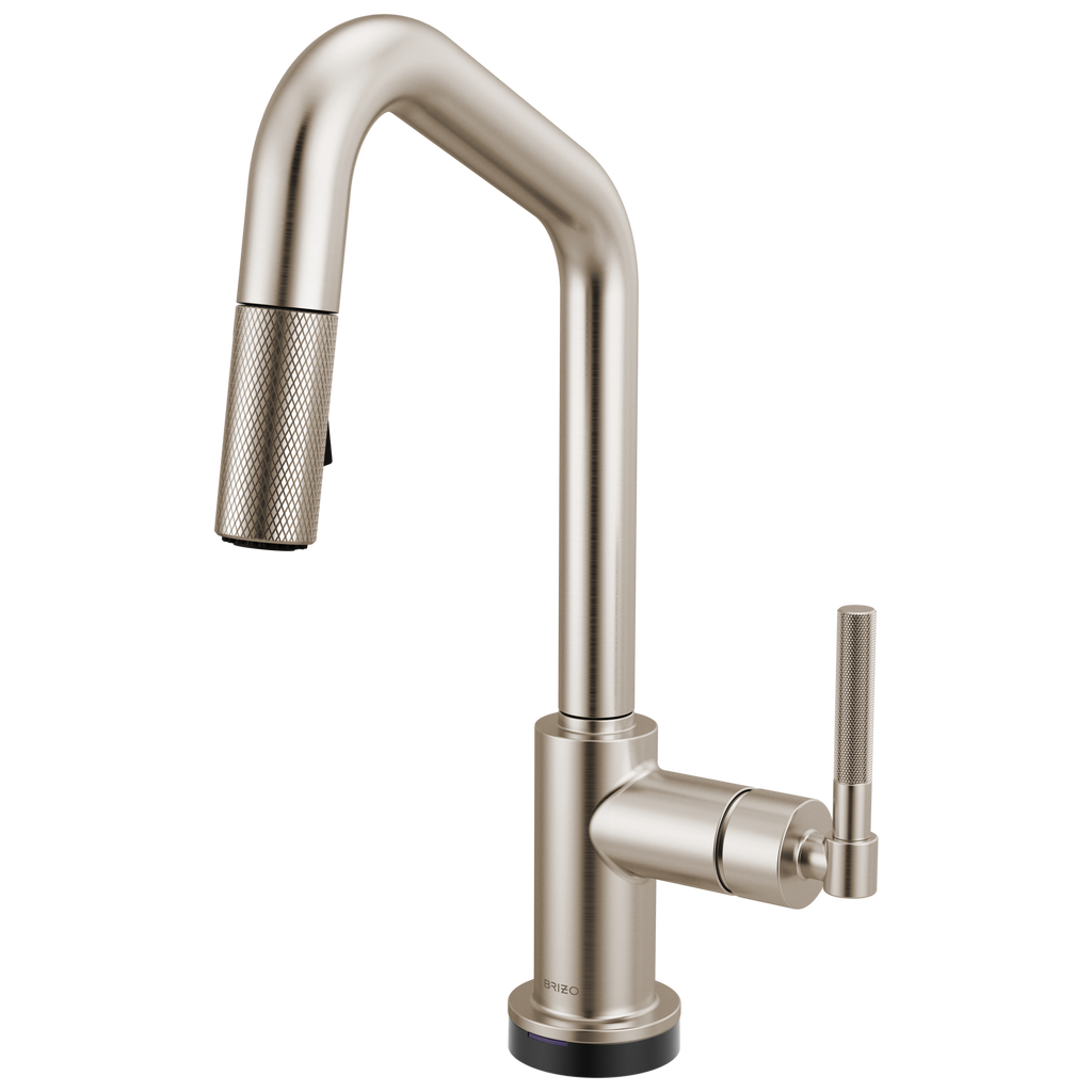 Brizo Litze Mezcladora Prep Extraíble SmartTouch® — Surtidor en Ángulo, Manija Knurled — Acero Inoxidable