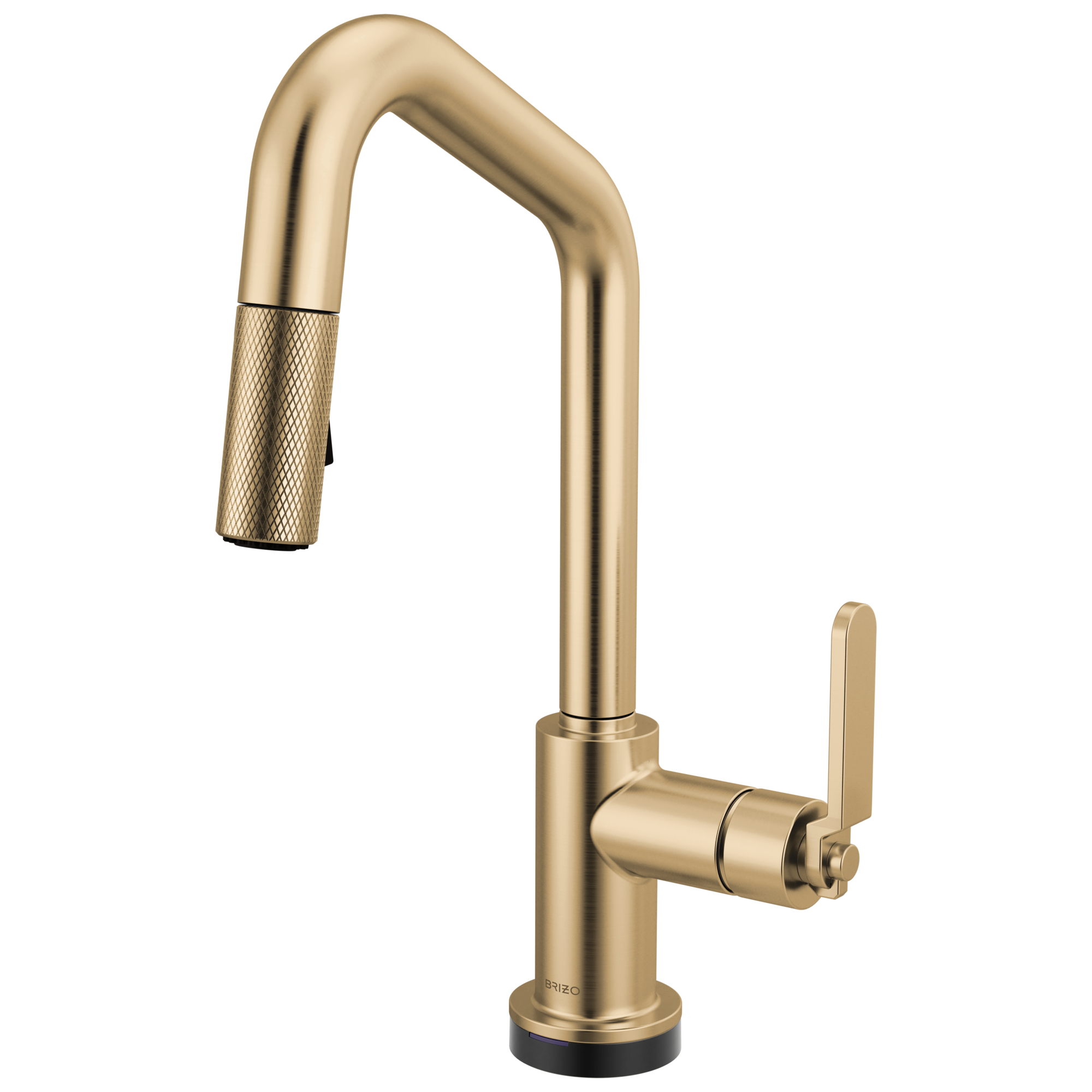 Brizo Litze Mezcladora Prep Extraíble SmartTouch® — Surtidor en Ángulo, Manija Industrial — Oro Luxe