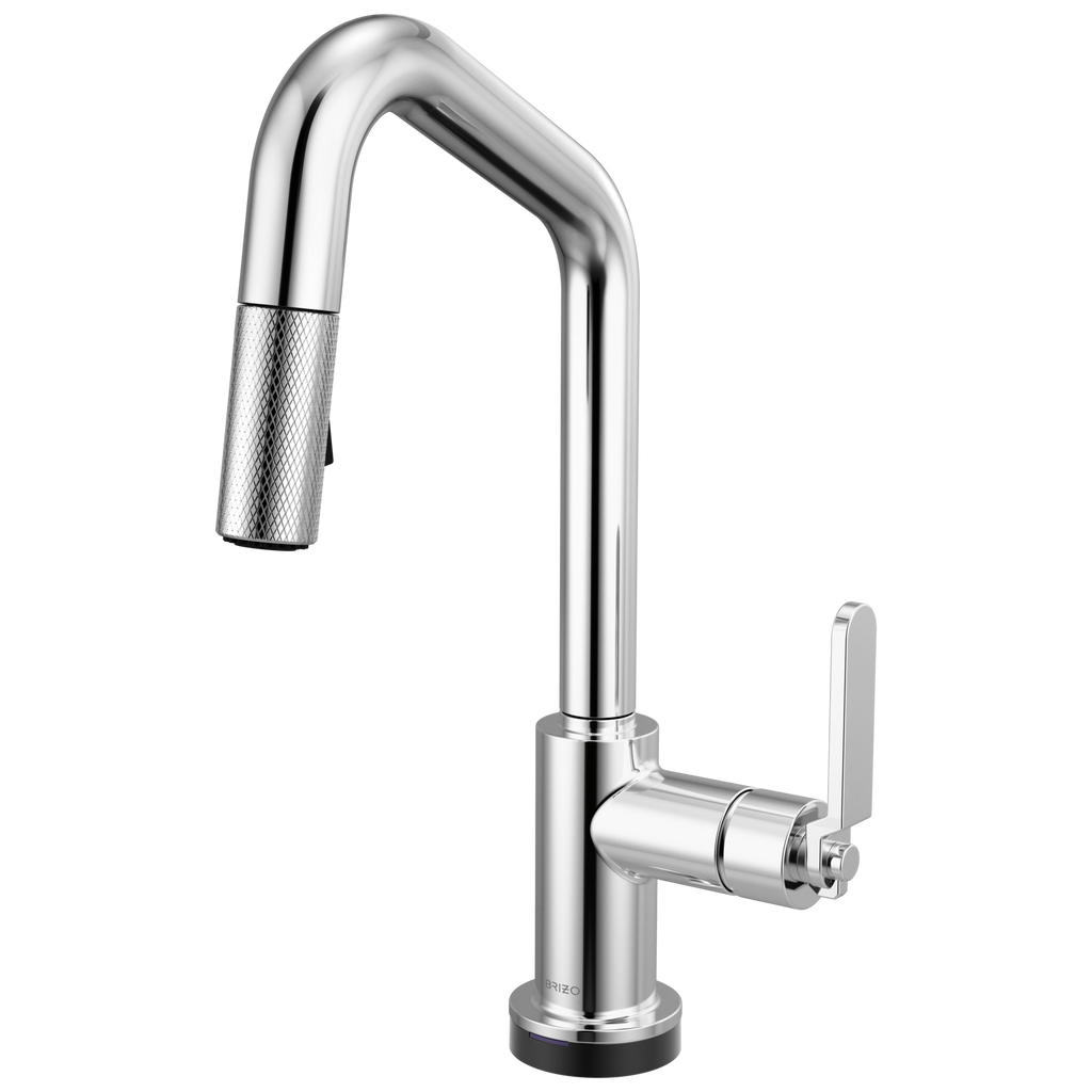 Brizo Litze Mezcladora Prep Extraíble SmartTouch® — Surtidor en Ángulo, Manija Industrial — Cromo