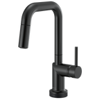 Brizo Odin Mezcladora Prep Extraíble SmartTouch® — Surtidor Cuadrado — Negro Mate — Manija Metálica