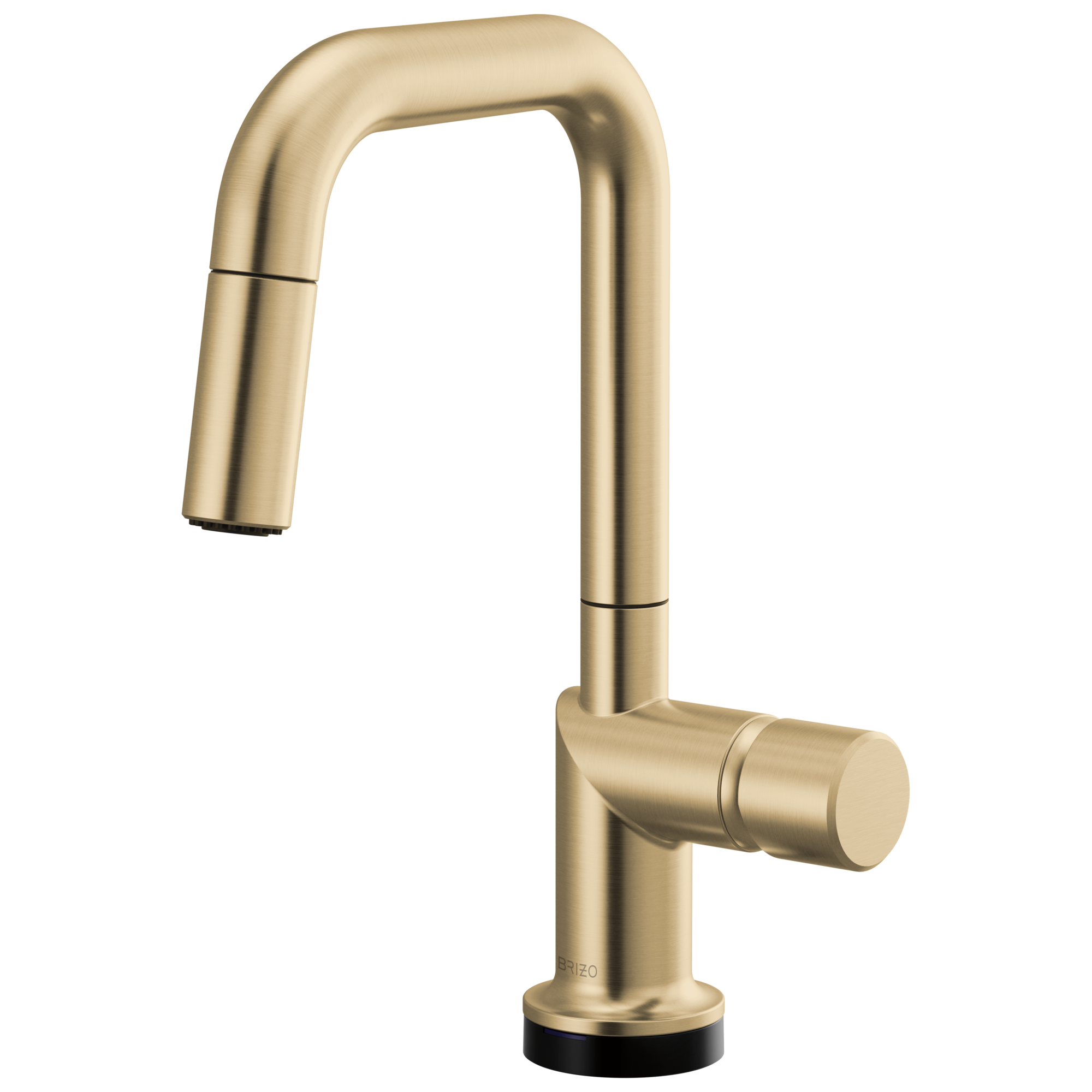 Brizo Odin Mezcladora Prep Extraíble SmartTouch® — Surtidor Cuadrado — Oro Luxe — Perilla Metálica