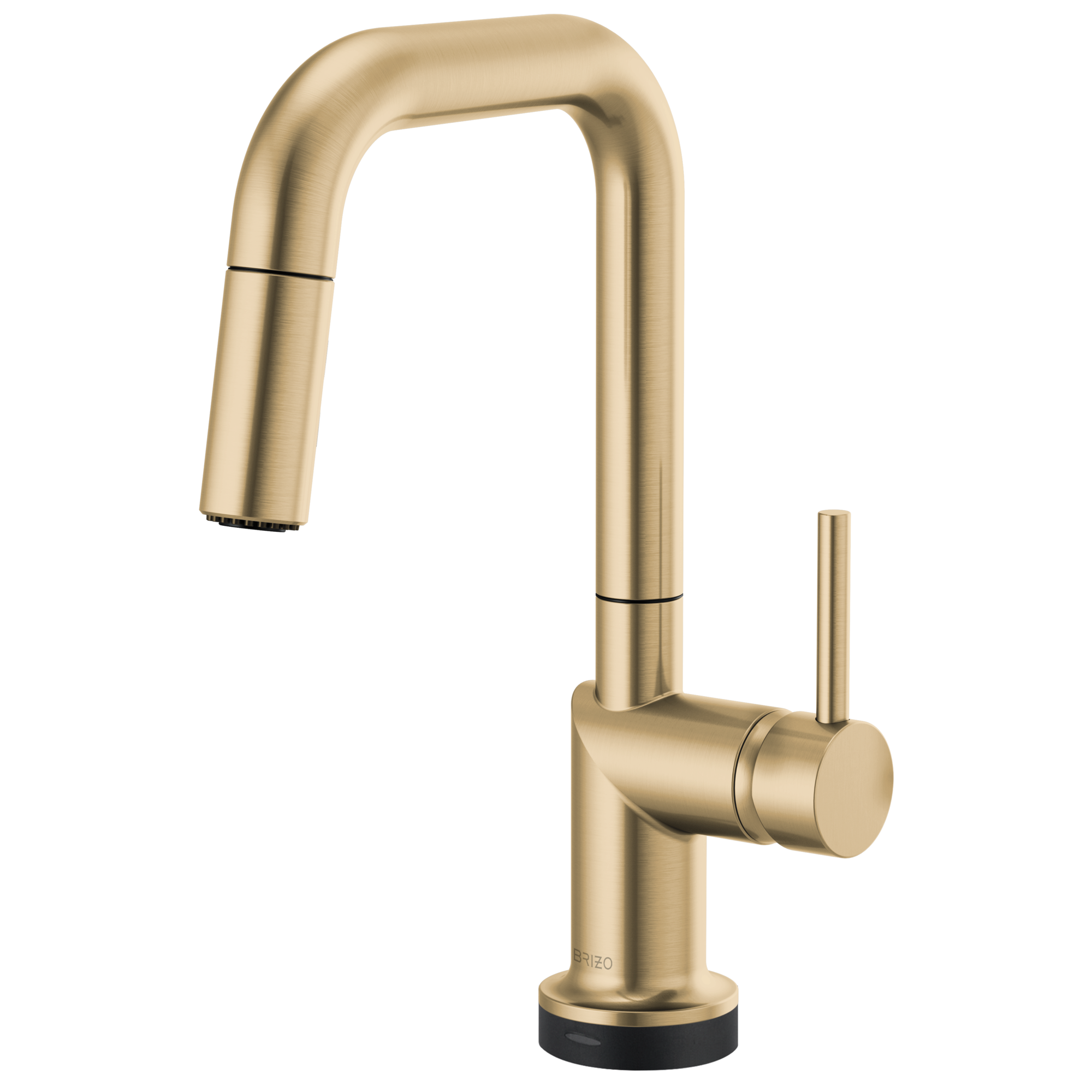 Brizo Odin Mezcladora Prep Extraíble SmartTouch® — Surtidor Cuadrado — Oro Luxe — Manija Metálica