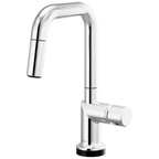 Brizo Odin Mezcladora Prep Extraíble SmartTouch® — Surtidor Cuadrado — Cromo — Perilla Metálica