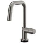 Brizo Odin Mezcladora Prep Extraíble SmartTouch® — Surtidor Cuadrado — Acero Luxe — Perilla Metálica