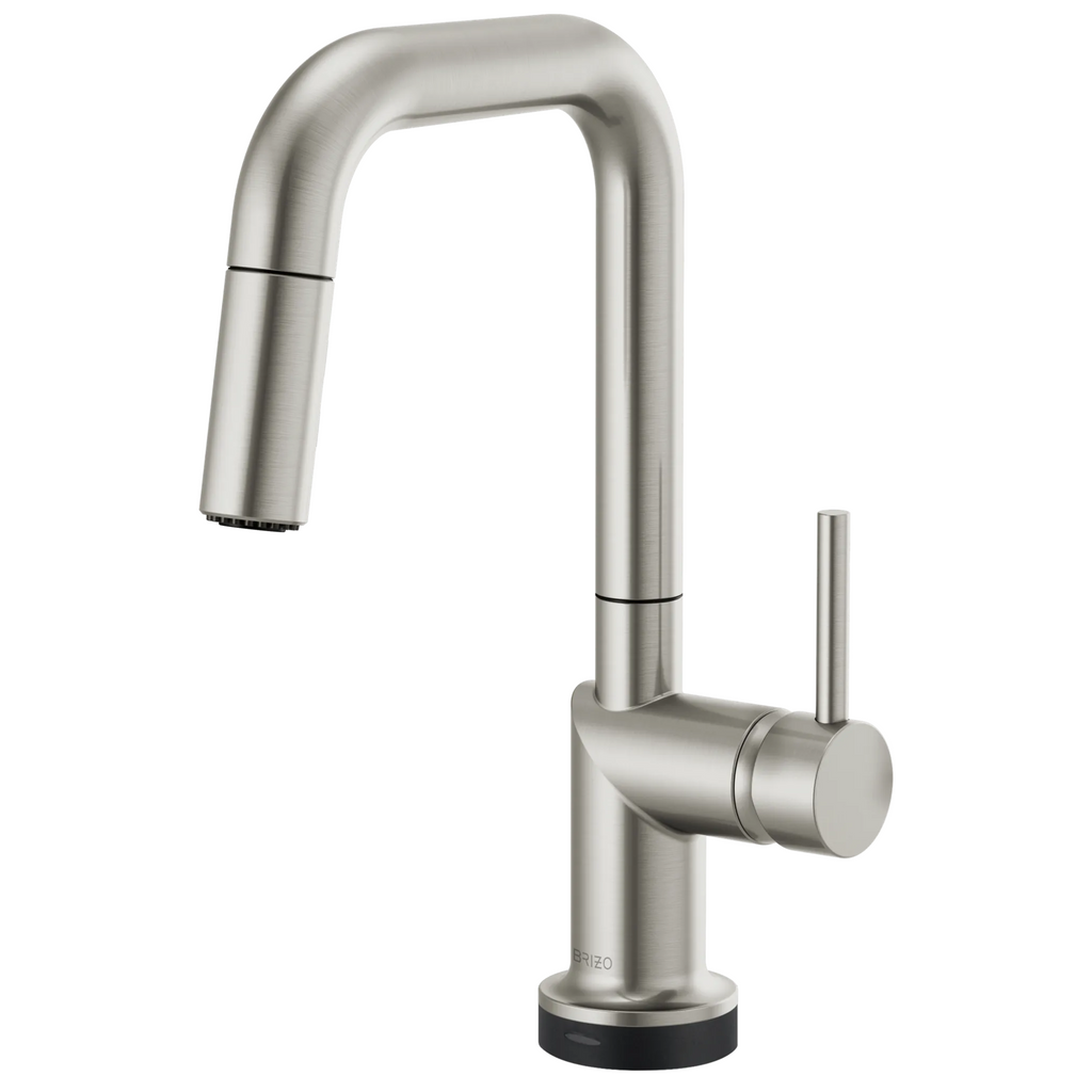 Brizo Odin Mezcladora Prep Extraíble SmartTouch® — Surtidor Cuadrado — Acero Inoxidable — Manija Metálica