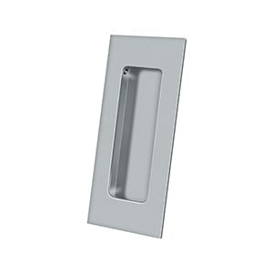 Deltana Jaladera Empotrada Rectangular de Uso Rudo 4" — Cromo Satinado