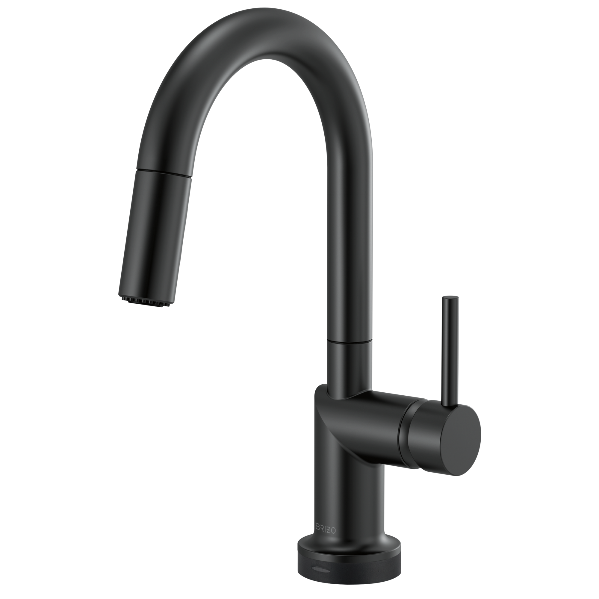 Brizo Odin Mezcladora Prep Extraíble SmartTouch® — Surtidor en Arco — Negro Mate — Manija Metálica