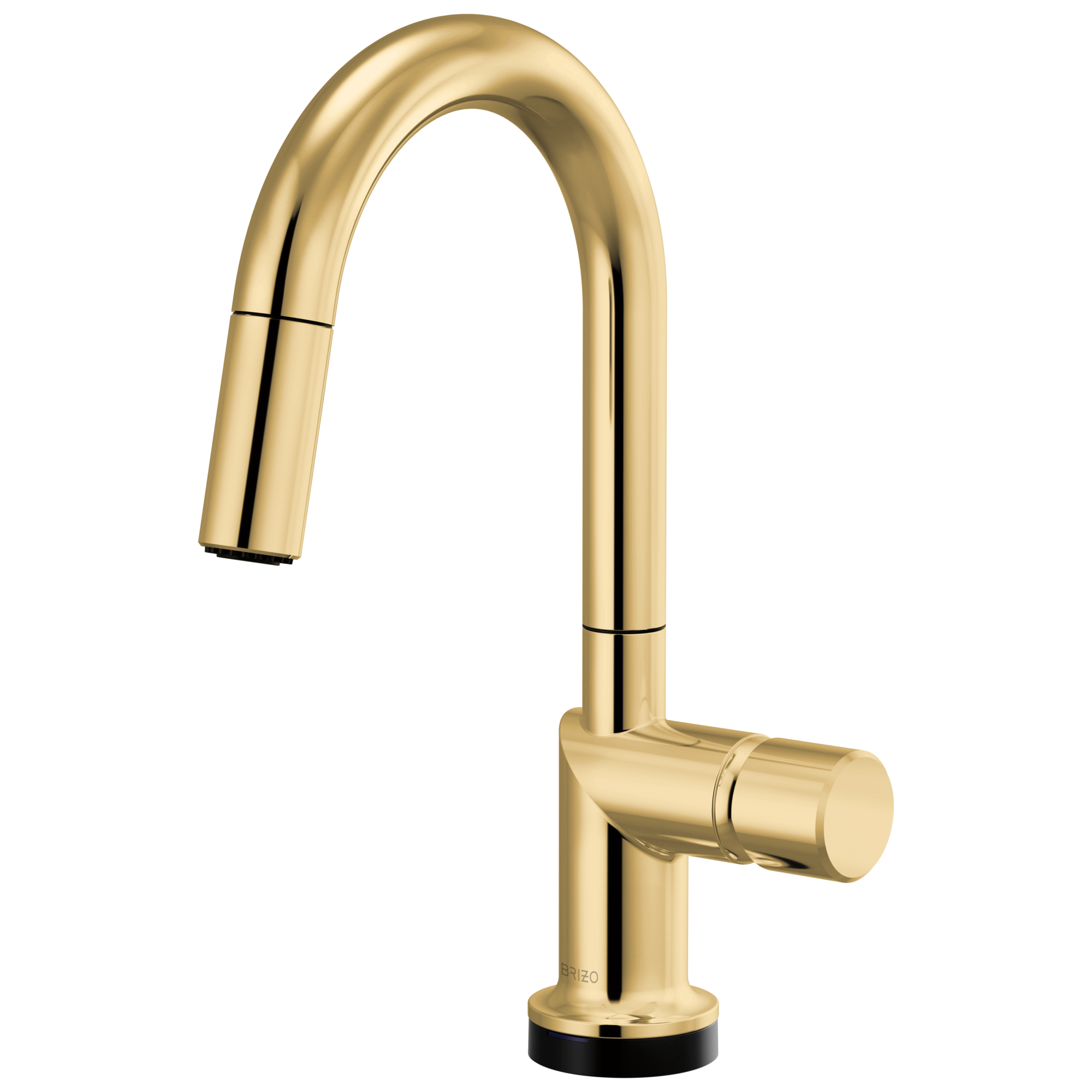 Brizo Odin Mezcladora Prep Extraíble SmartTouch® — Surtidor en Arco — Oro Pulido — Perilla Metálica