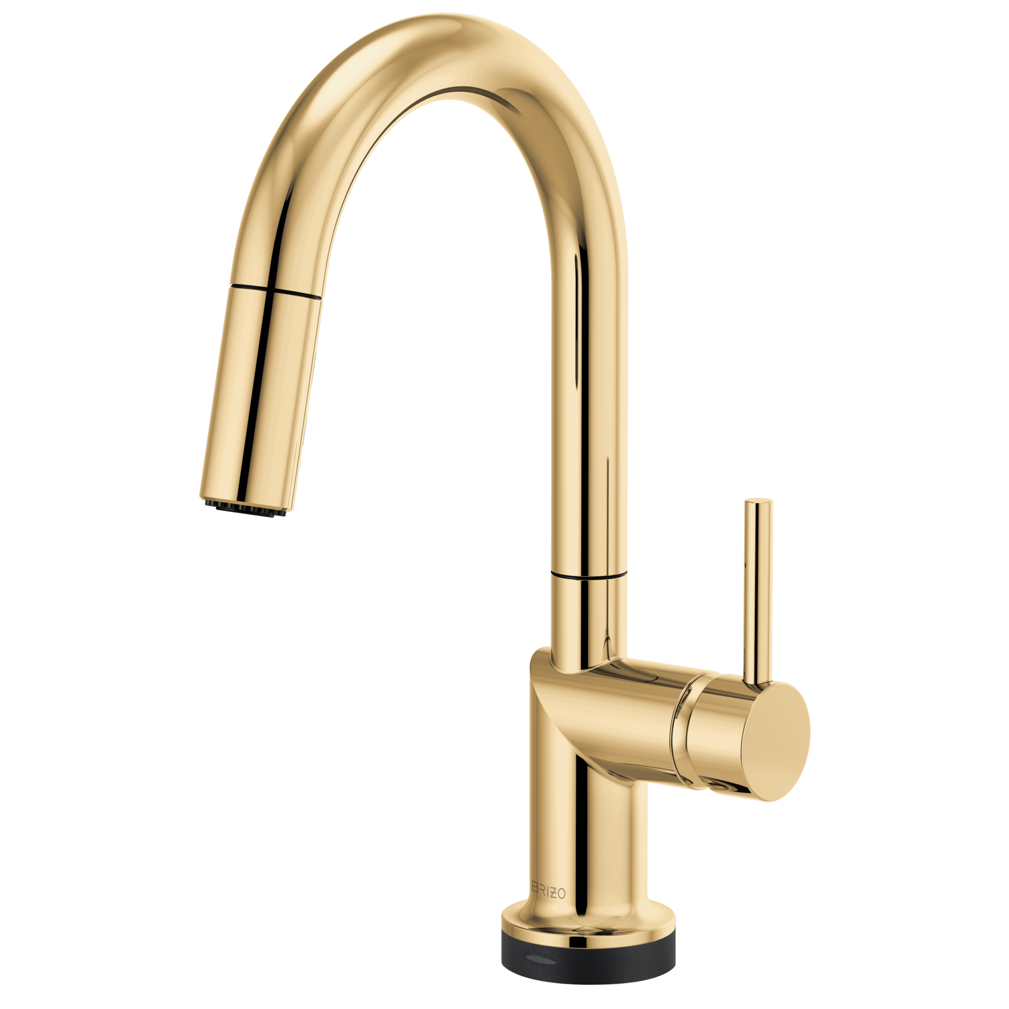 Brizo Odin Mezcladora Prep Extraíble SmartTouch® — Surtidor en Arco — Oro Pulido — Manija Metálica