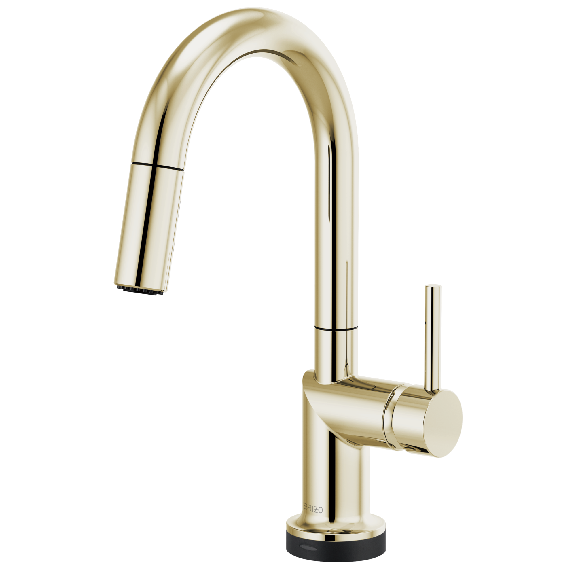 Brizo Odin Mezcladora Prep Extraíble SmartTouch® — Surtidor en Arco — Níquel Pulido — Manija Metálica