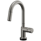 Brizo Odin Mezcladora Prep Extraíble SmartTouch® — Surtidor en Arco — Acero Luxe — Perilla Metálica