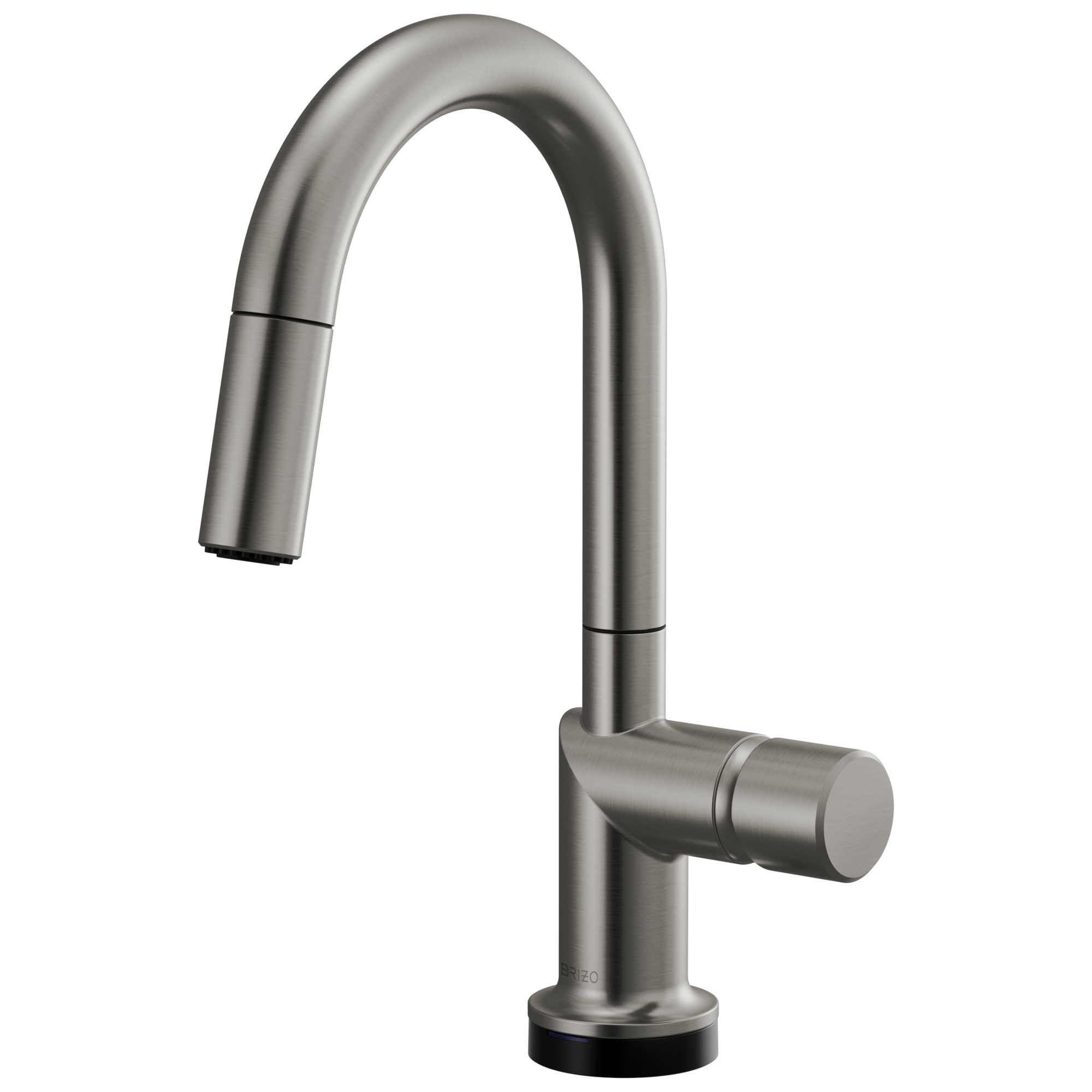 Brizo Odin Mezcladora Prep Extraíble SmartTouch® — Surtidor en Arco — Acero Luxe — Perilla Metálica