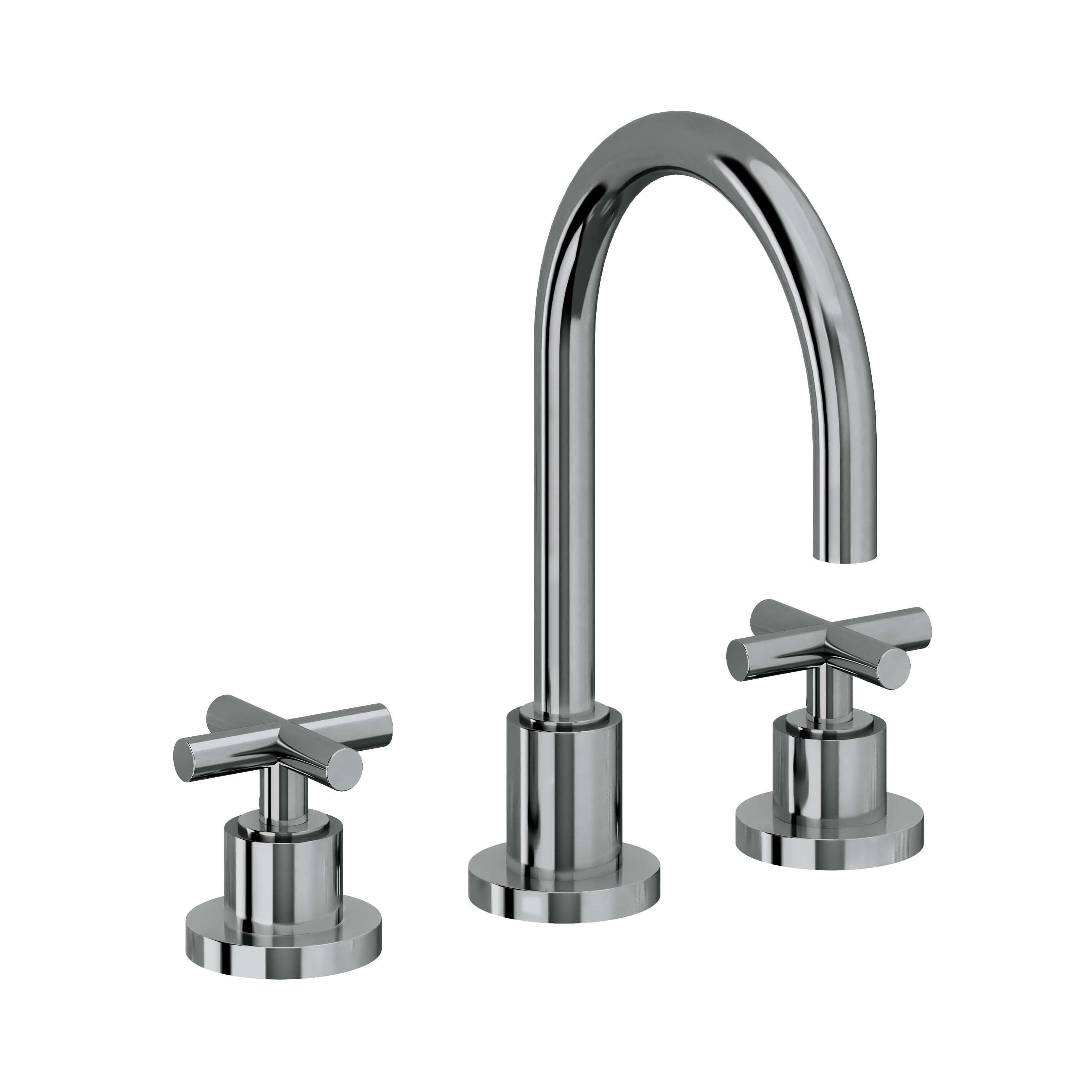 California Faucets Tiburon Grifo de Lavabo Widespread de 8" - Manija de Cruz