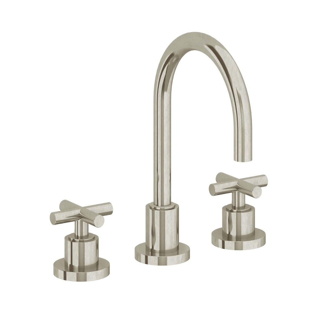 California Faucets Tiburon Grifo de Lavabo Widespread de 8" - Manija de Cruz