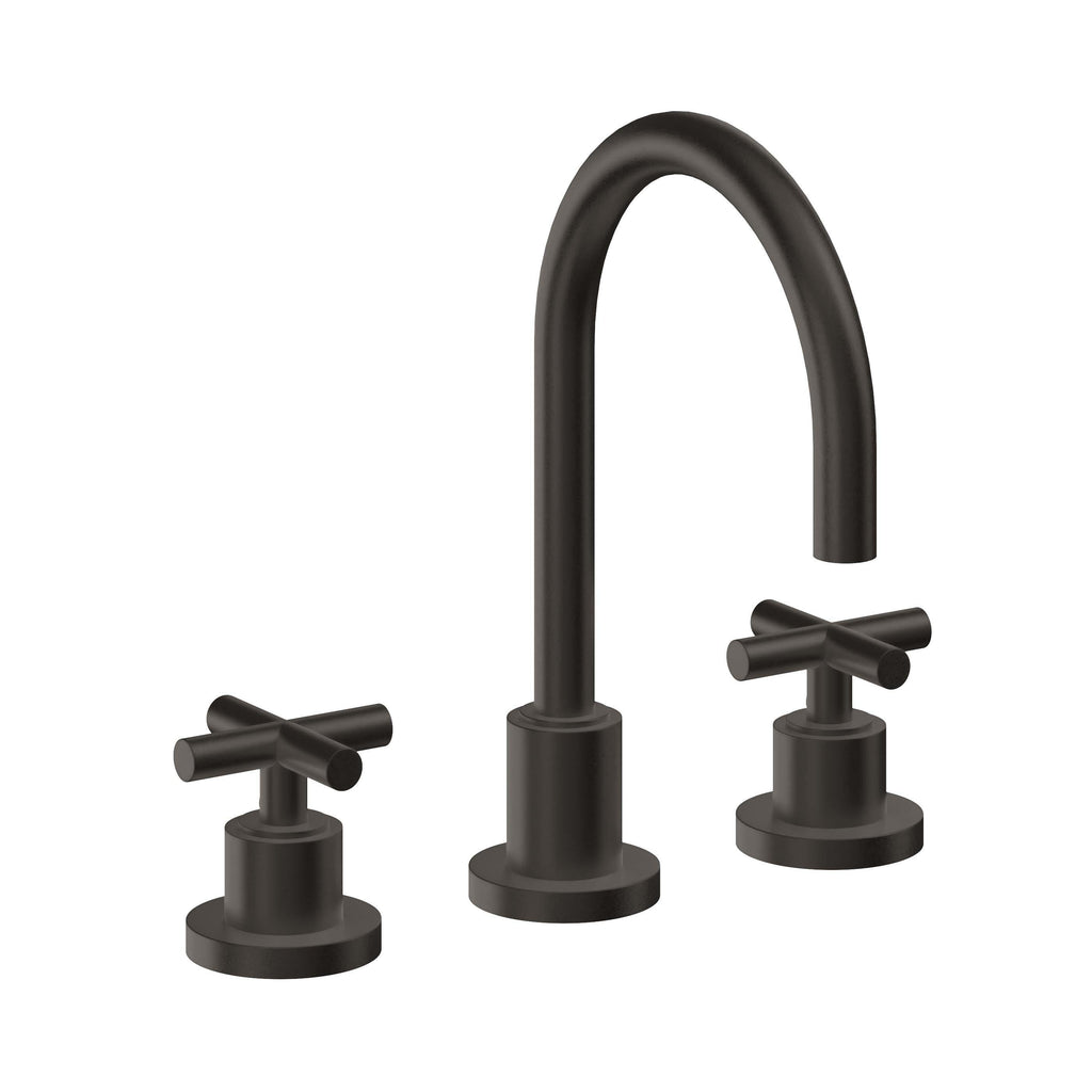 California Faucets Tiburon Grifo de Lavabo Widespread de 8" - Manija de Cruz