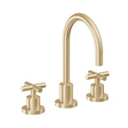 California Faucets Tiburon Grifo de Lavabo Widespread de 8" - Manija de Cruz