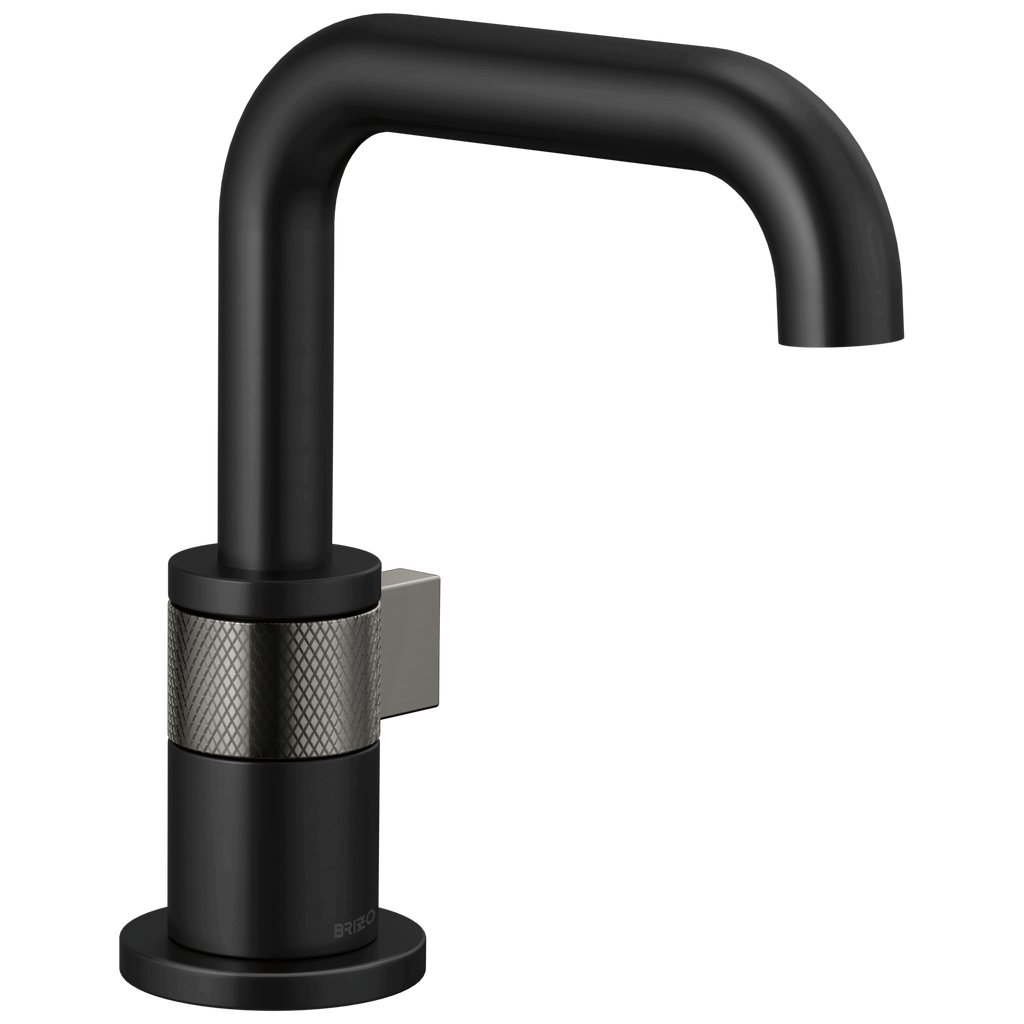 Brizo Litze Monomando para Lavabo — Negro Mate / Acero Luxe