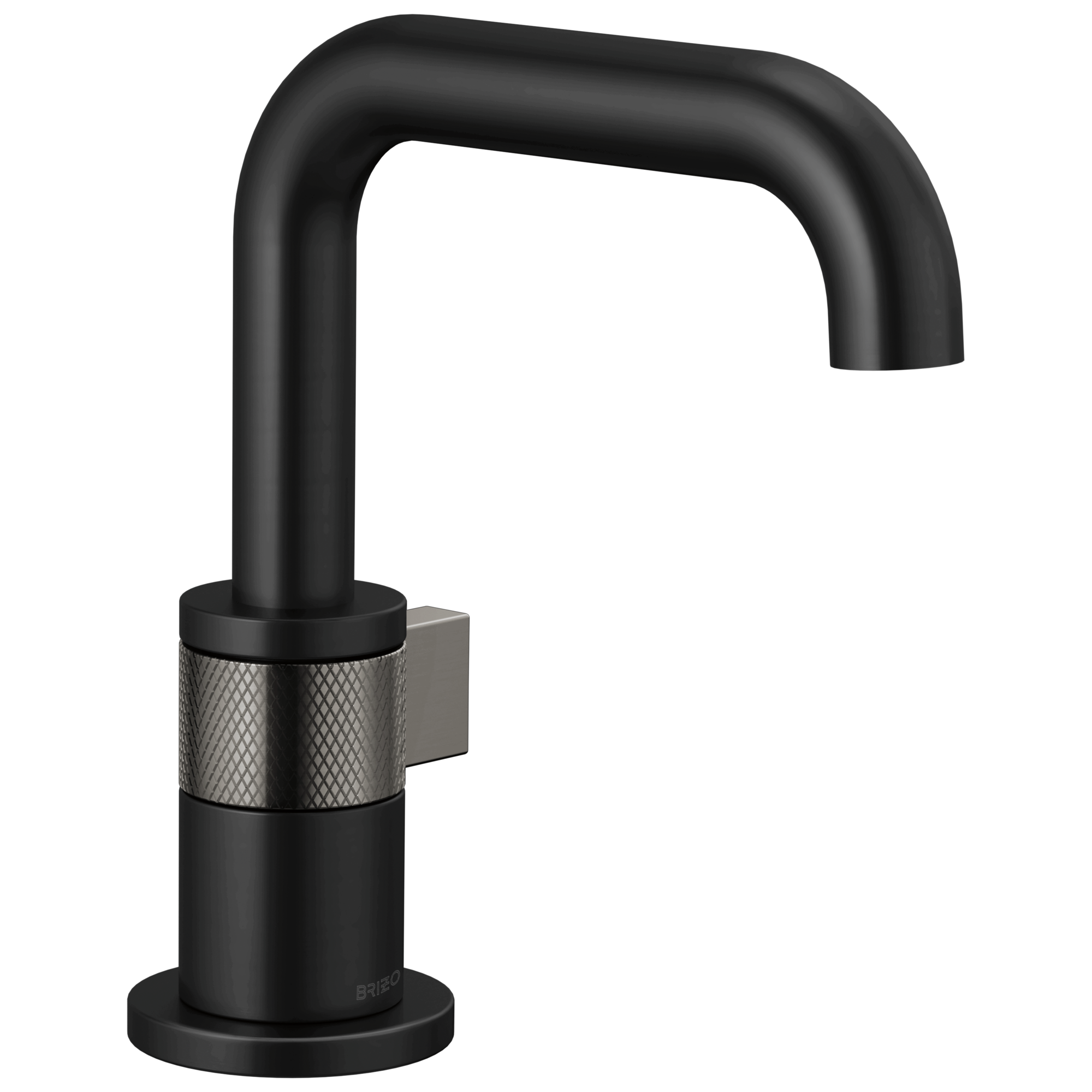 Brizo Litze Monomando para Lavabo — Negro Mate / Acero Luxe