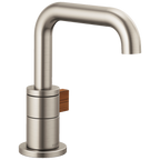 Brizo Litze Monomando para Lavabo — Níquel Luxe / Madera de Teca