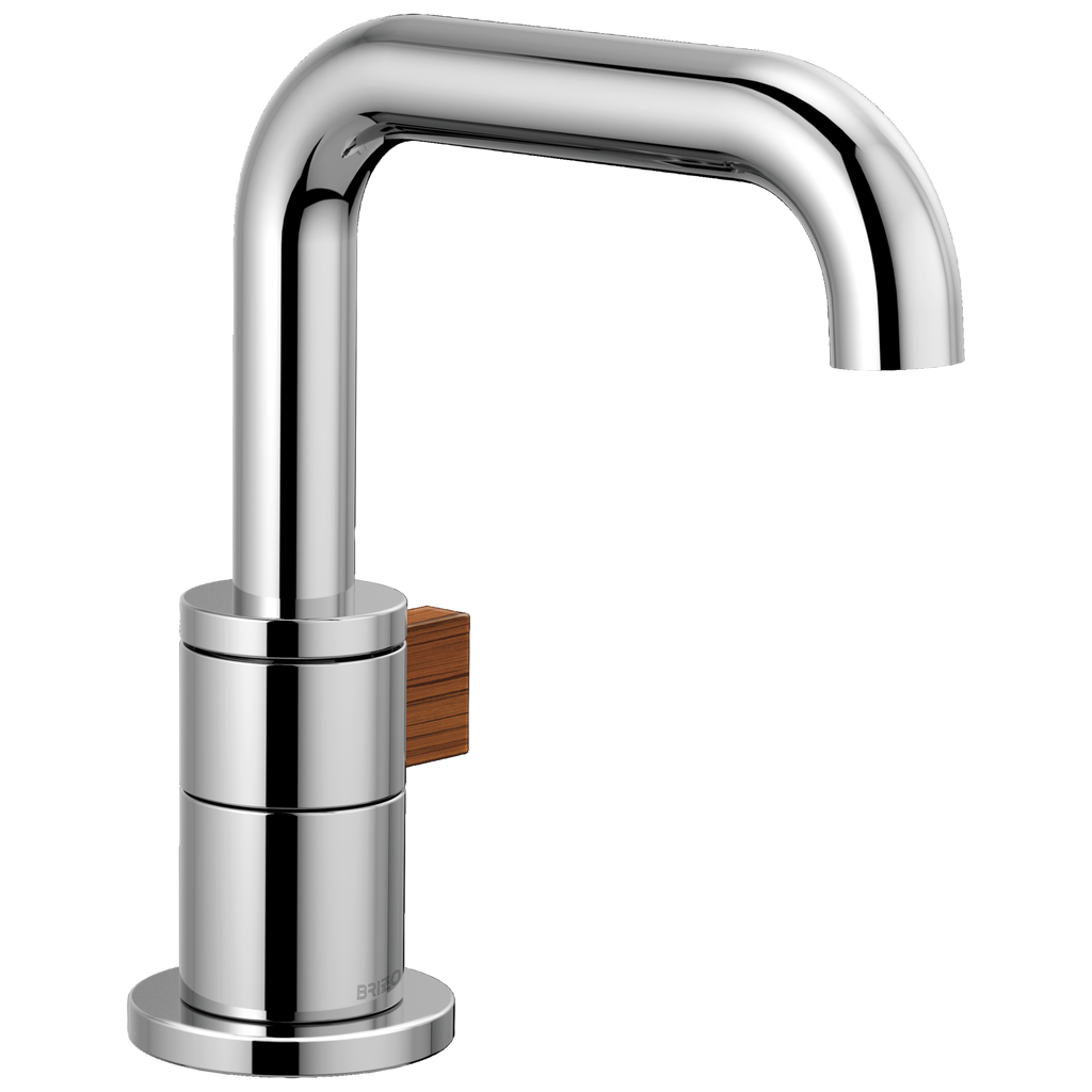 Brizo Litze Monomando para Lavabo — Cromo Pulido / Madera de Teca