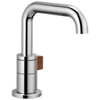Brizo Litze Monomando para Lavabo — Cromo Pulido / Madera de Teca