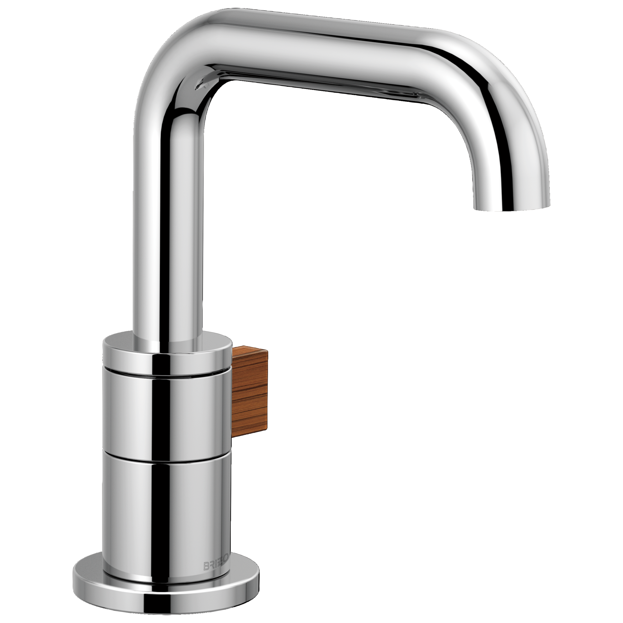 Brizo Litze Monomando para Lavabo — Cromo Pulido / Madera de Teca