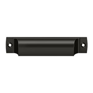 Deltana Jaladera Tipo Concha Rectangular 4" — Bronce Aceitado