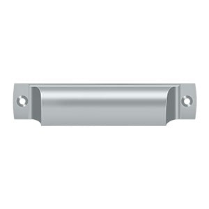 Deltana Jaladera Tipo Concha Rectangular 4" — Cromo Satinado
