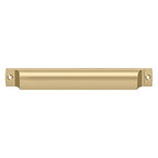 Deltana Jaladera Tipo Concha Rectangular 7" — Latón Satinado