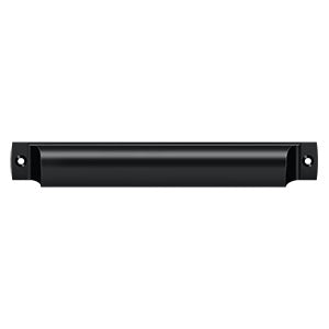 Deltana Jaladera Tipo Concha Rectangular 7" — Negro Mate