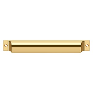 Deltana Jaladera Tipo Concha Rectangular 7" — Latón Pulido PVD
