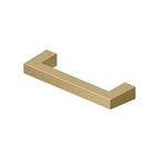 Deltana Jaladera de Barra Cuadrada Moderna 3-1/2" — Latón Satinado